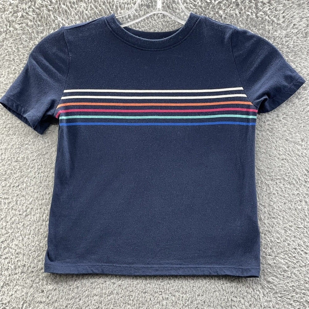 Old Navy T-Shirt Boys Size 5T Blue Striped Short Sleeve T Shirt Toddler Boys 5T